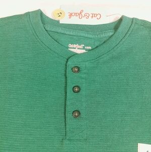 Cat & Jack Green Kids Henley Long Sleeve Shirt